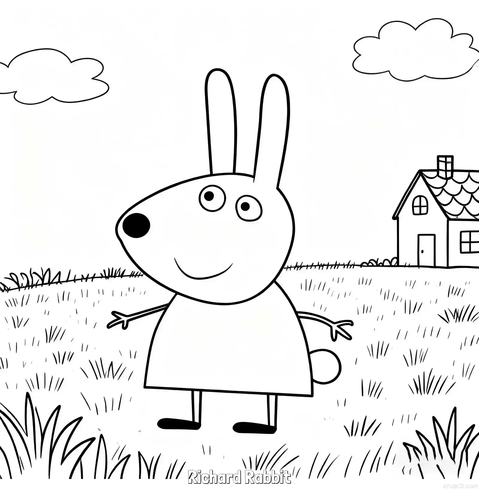 Richard Rabbit Coloring Page - Free Printable Peppa Pig PDF Coloring ...