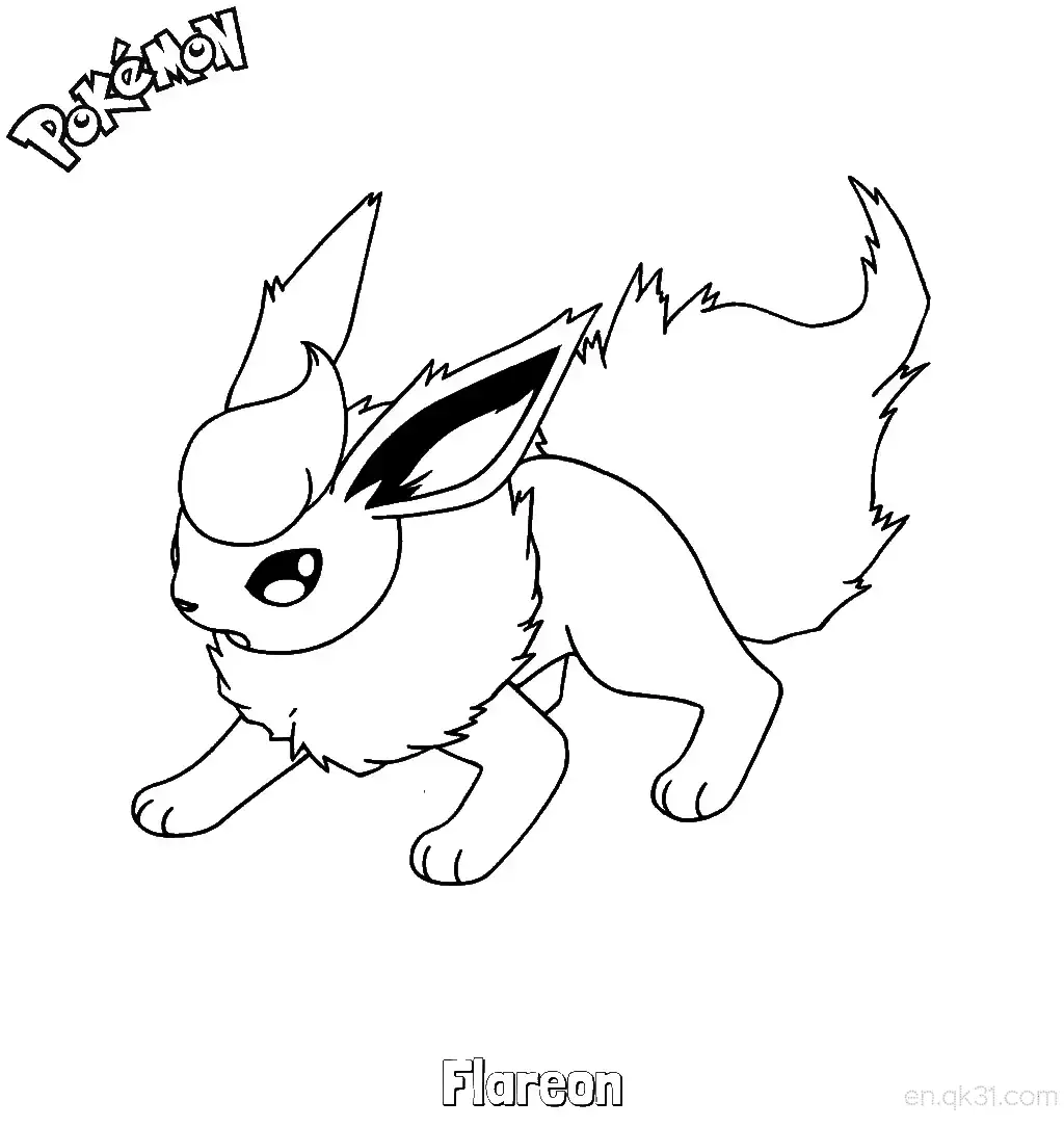 Flareon Coloring Page - Free Printable Pokemon Coloring Sheets ...